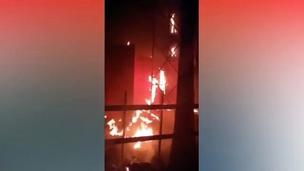 रविंद्र भवन में लगी भीषण आग