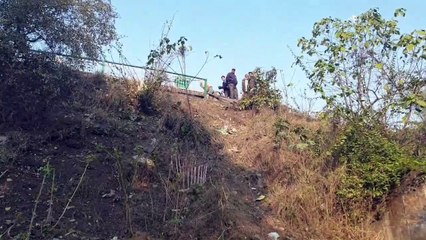 ओवर ब्रिज से गिरी कार