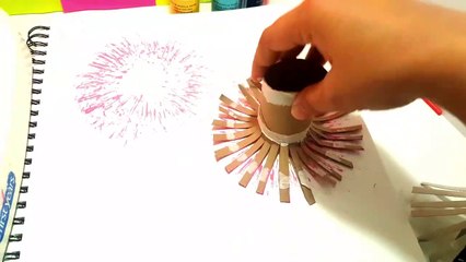 Amazing Craft With Tissue Rolls-5 Minutes Craft-Craft # 1-Dandelion Painting- JoyLand
