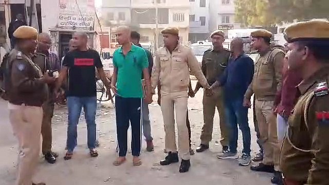 police shaved the heads of the accused and took out procession