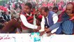 Uproar in Bsp supremo Mayawati birthday Program for Cake