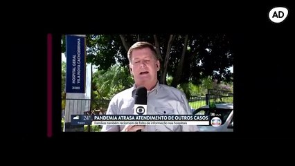 Mulher invade link da globo e agride repórter