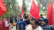 railway employees protest in ratlam