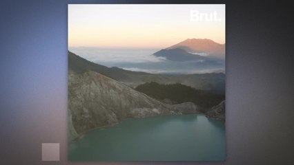 Indonesia: this is the largest highly acidic lake in the world