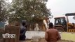 encroachment removing from temple land in bhind