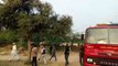 locust attack in rural areas of jodhpur, farmers spraying pesticides