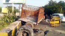 mini truck and bus collide at mandore area of jodhpur