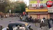 stone pelting on police by protesters in jodhpur on CAB and NRC