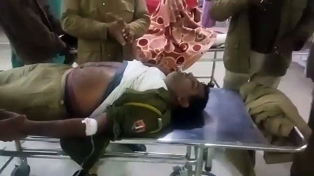 Police jeep overturned after collision with Bolero, constable injured