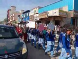 हैदराबाद और टोंक में हुई बलात्कार की घटनाओं के विरोध में छात्राओं ने किया प्रदर्शन