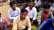 BJP workers staged a sit-in