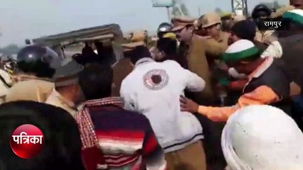 महिला दरोगा ने किसान नेता को जड़ा थप्पड़, विरोध करने पर पुलिस ने भांजी लाठियां, देखें Video