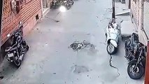 The thief stole the bike as soon as he entered the house