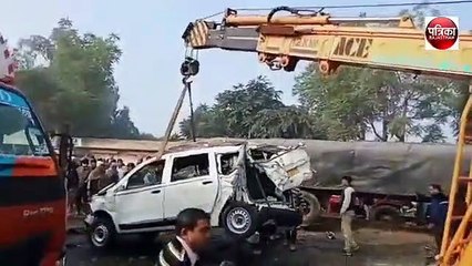 जयपुर दिल्ली हाइवे पर बेकाबू हुआ ट्रेलर