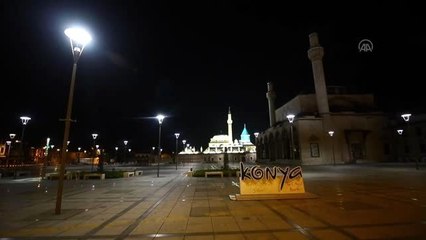 Konya sokağa çıkma yasağının ardından sokaklar boşaldı