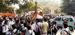 हैदराबाद मेें हुई घटना के विरोध में विद्यार्थी परिषद ने किया प्रदर्शन