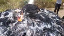 Burning paddy of millions
