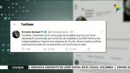 Samper critica falta de apoyo de Colombia a declaración de la CELAC