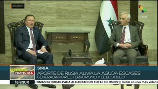 Siria recibe cargamento de ayuda humanitaria médica por parte de Rusia
