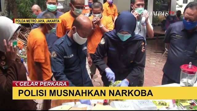 Polisi Musnahkan Narkoba Jenis Sabu, Ekstasi dan Ganja Sintesis Hasil Sitaan