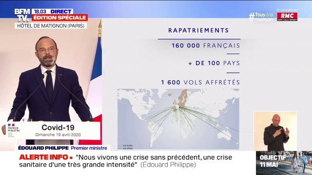 Coronavirus: 160.000 Français ont été rapatriés depuis le début du confinement, affirme Édouard Philippe