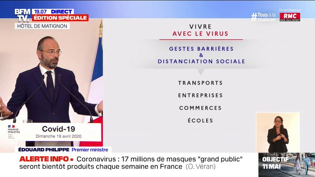 Edouard Philippe: Les transports sont un des cas où le port du masque pourra être obligatoire