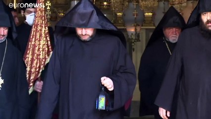 شاهد: وقرعت أجراس القيامة بالقدس.. فلا تسمع لها ملبيا لعلة فرضها كورونا