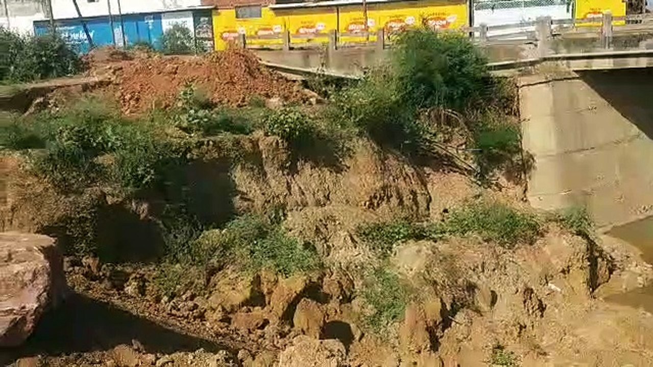 Canal bridge damaged