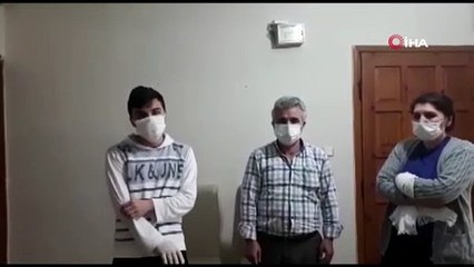 Korona virüs testi pozitif çıkan 4 kişilik aile karantinada