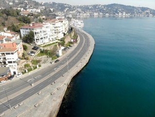 Sokağa çıkma yasağı ile Bebek sahil ve çevresi boş kaldı