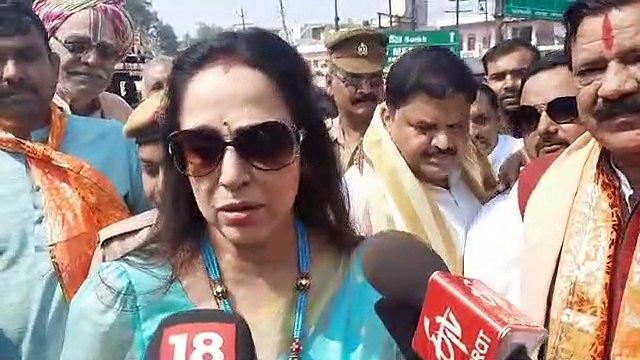 सांसद हेमा मालिनी किया ओवरब्रिज शिलान्यास, पॉलिथिन मुक्त भारत का दिया संदेश