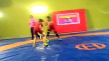 Divisional level women's wrestling competition in Sehore