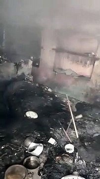 आपसी विवाद के चलते एक घर मेंं लगाई आग