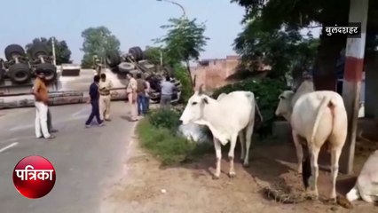 पावर एटाॅमिक स्टेशन के पास गैस कैंटर पलटते ही हुआ एेसा हाल, प्रशासन ने खाली कराये कर्इ घर