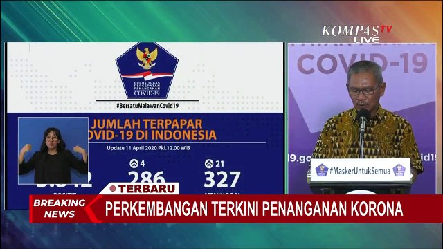 Update Corona 11 April di Indonesia Jadi 3.842 Kasus Positif, 286 Orang Sembuh