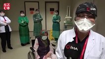 84 yaşındaki felçli kadın korona virüsünü yendi