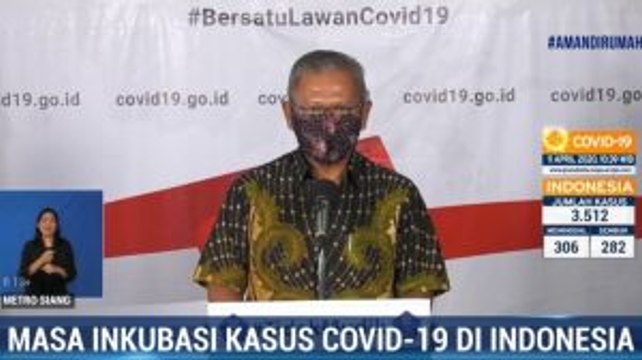 Masa Inkubasi Virus Corona di Indonesia 5-6 Hari