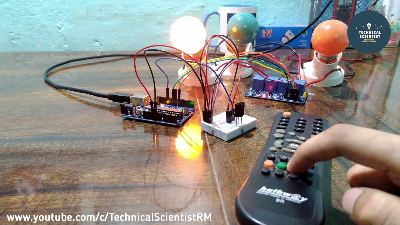 Home Automation Using TSOP1738 || TV Remote  || IR Receiver  || Arduino