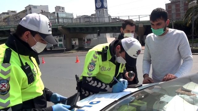 Sokağa çıkma yasağına uymayan sürücüye bin lira ceza