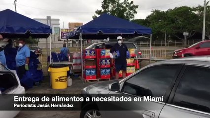 Download Video: Entrega de alimentos a necesitados en Miami