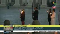 Desde una plaza de San Pedro vacía papa Francisco ofrece misa