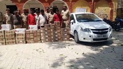 गोंडा: तस्करी के लिए जा रही अवैध अंग्रेजी शराब की बरामद, पांच अभियुक्त गिरफ्तार