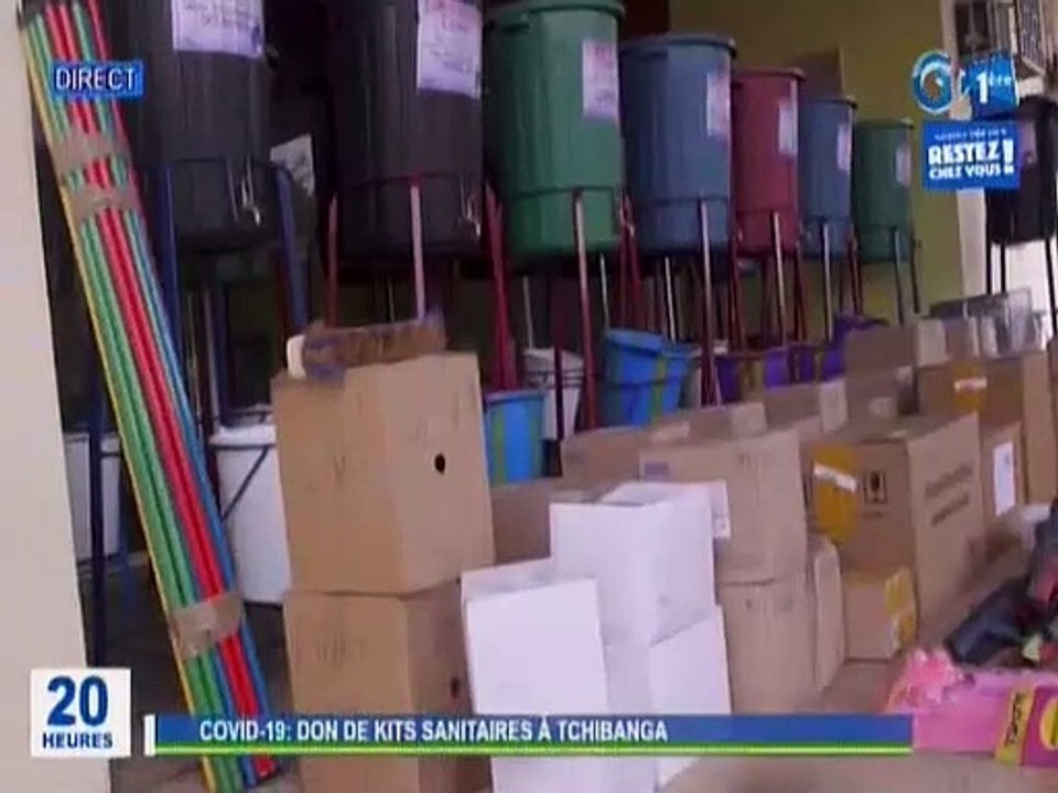 RTG / Covid 19 - Don de kits sanitaires à Tchibanga par le ministre Edgard Anicet Mboumbou
