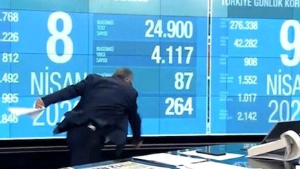 Sunucu Erem Şentrük'ü canlı yayında önce elektrik çarptı, sonra düşme tehkilesi yaşadı