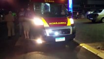 Rapaz cai de moto na Rua Paraná e fica ferido