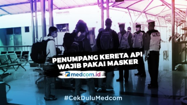 Penumpang Kereta Api Surabaya Diwajibkan Pakai Masker