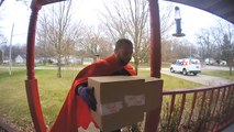 Courier Guy Wears Superhero Cape and Gloves While Making Deliveries Amid  Coronavirus Lockdown
