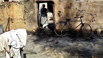 अमेठीः अज्ञात कारणों से लगी आग, महिला गंभीर रूप से घायल