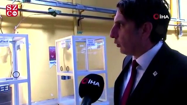 Corona virüse karşı biyolojik numune kabini yapıldı