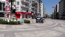 DENİZLİ Yasağın ikinci gününde de Denizli'de sokaklar boş kaldı
